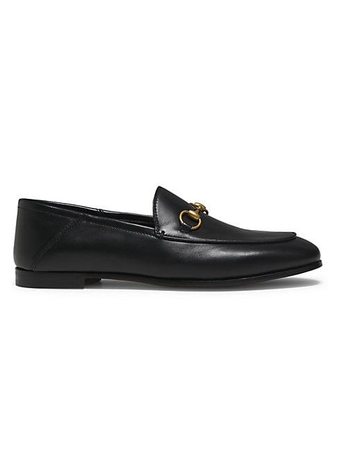Gucci Women's Brixton Leather Horsebit Loafers - Black - Size 38 (8) | Saks Fifth Avenue