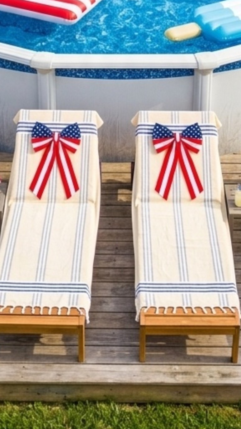 Adding the little details to our backyard patriotic party is my favorite! A few Turkish towels and American flag bows really add that extra decor touch!

#LTKHome #LTKSwim #LTKSaleAlert