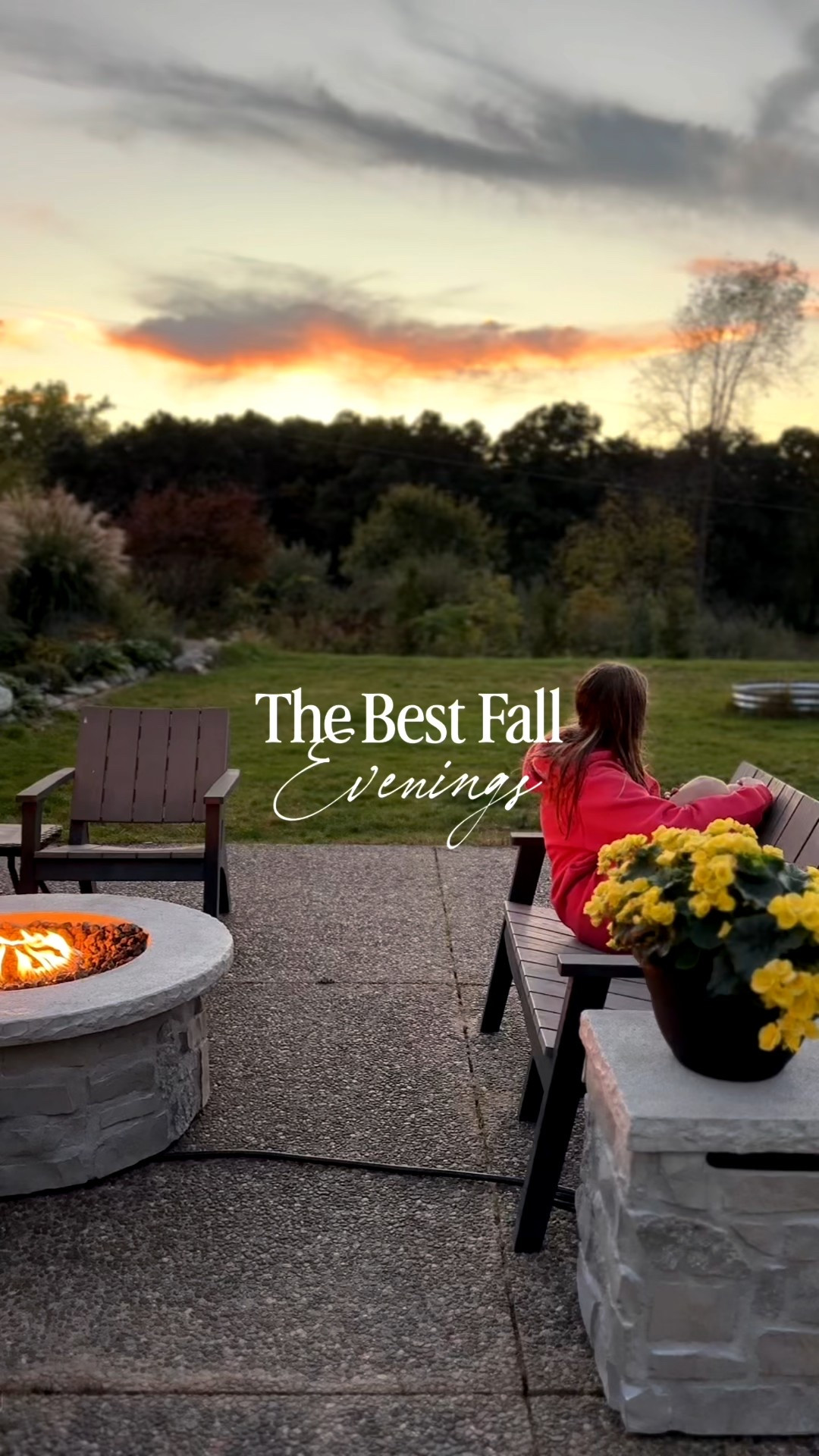 Cozy evening on the patio. I love a gas fire pit for instant and easy cozy evenings  

#LTKHome #LTKSeasonal