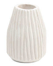 8in Wooden Ridged Vase | TJ Maxx