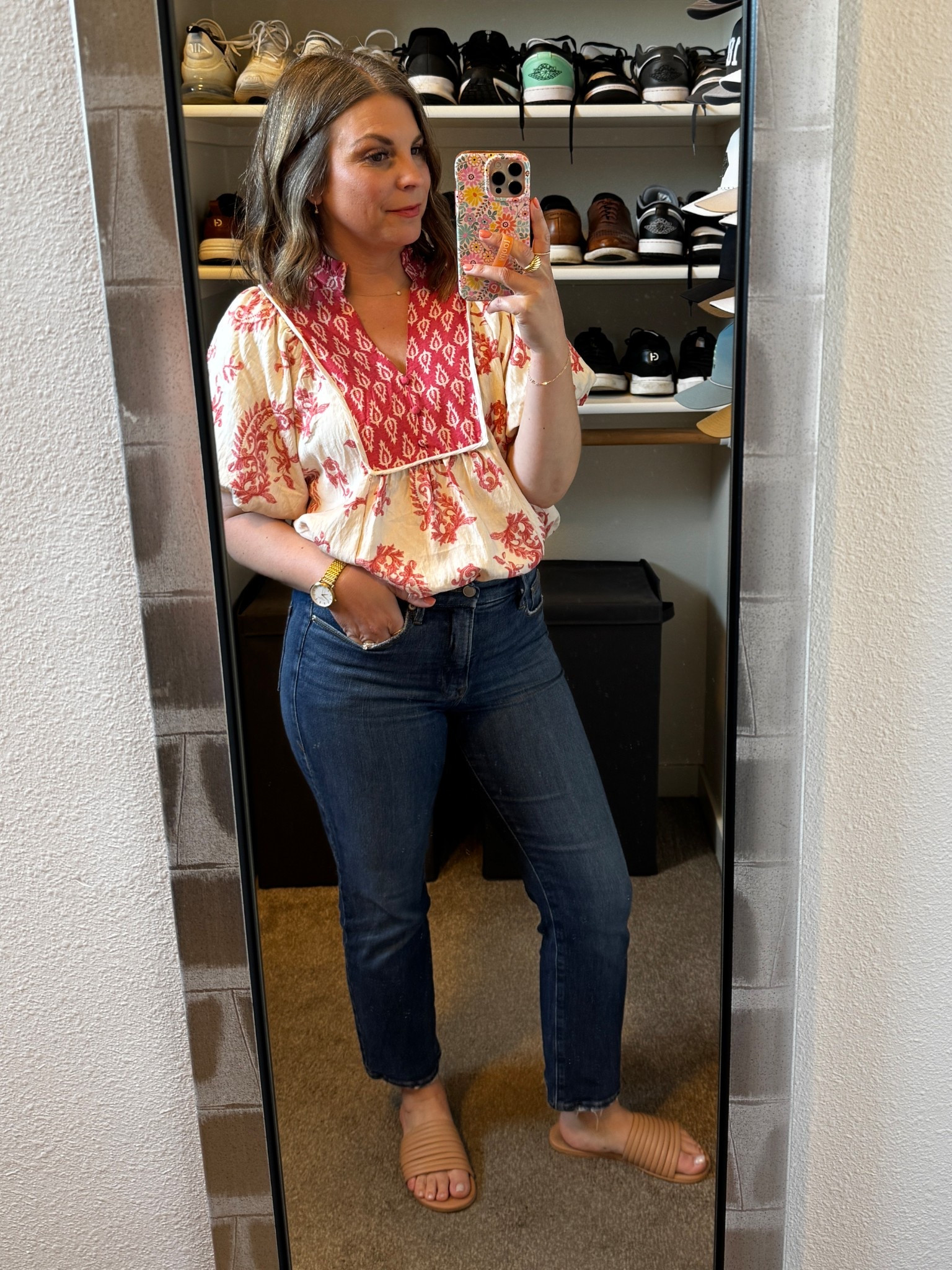 Top is from Emerson Charles, linked similar. Sized up in sandals