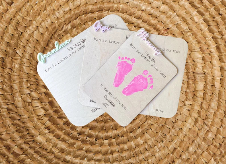 Mother's Day footprint DIY | Kids footprint craft | Gift for Grandma | Gift for Mom | Mother’s ... | Etsy (US)