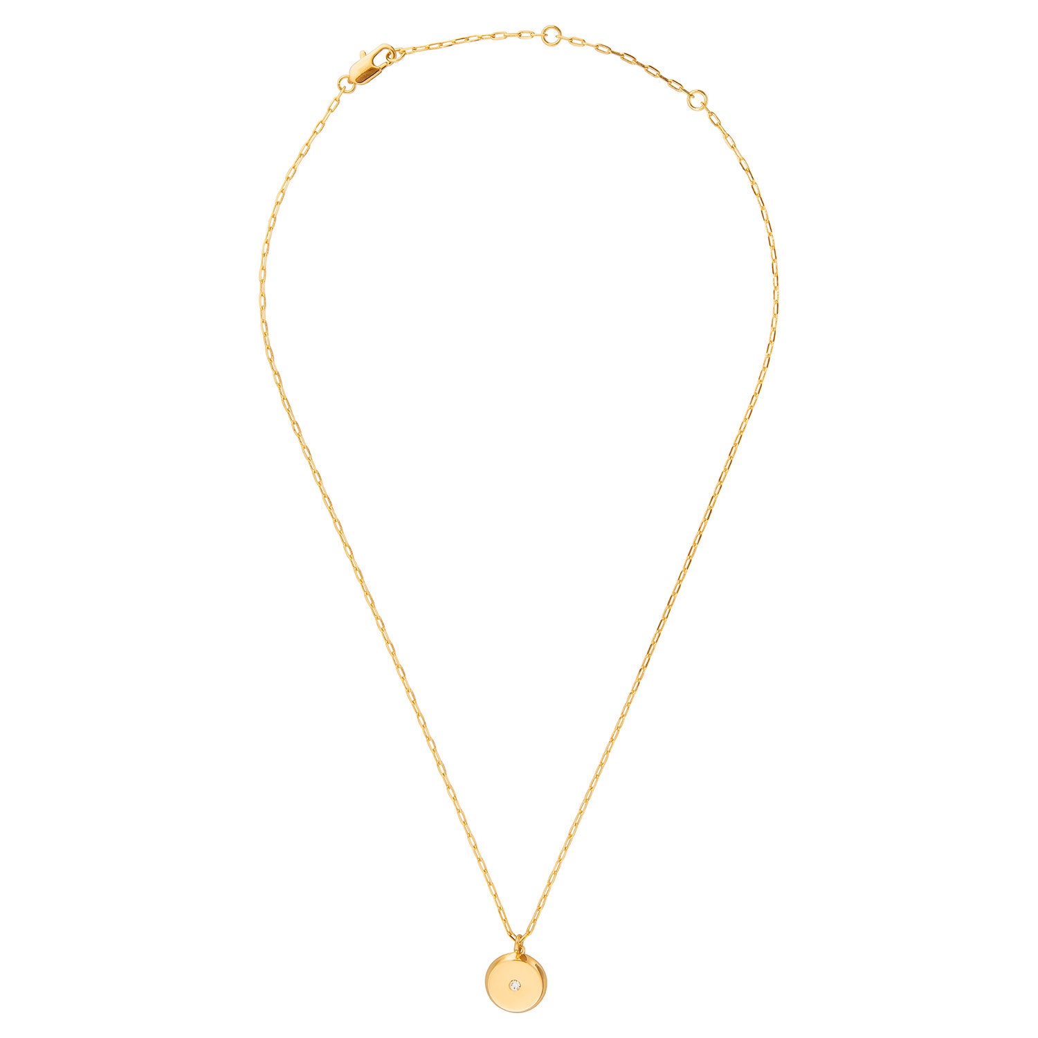 Fawne Circle Necklace - Gold/Clear | Oroton | Oroton