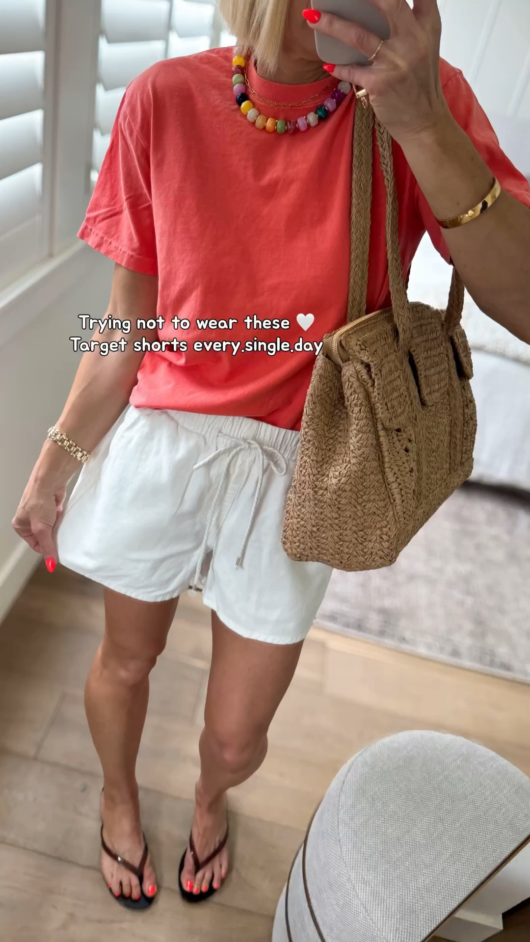 Summer 2026 favorites! 
I probably wear these white @Target shorts 3+ days a week! They’re so easy & comfy.
RL pullover is selling fast (but more colors!), simple tanks & tees that you’ll wear on repeat.
Size down in striped blue & white tee. Everything else fits tts

#LTKdayinmylife #LTKmomlife #LTKOver40