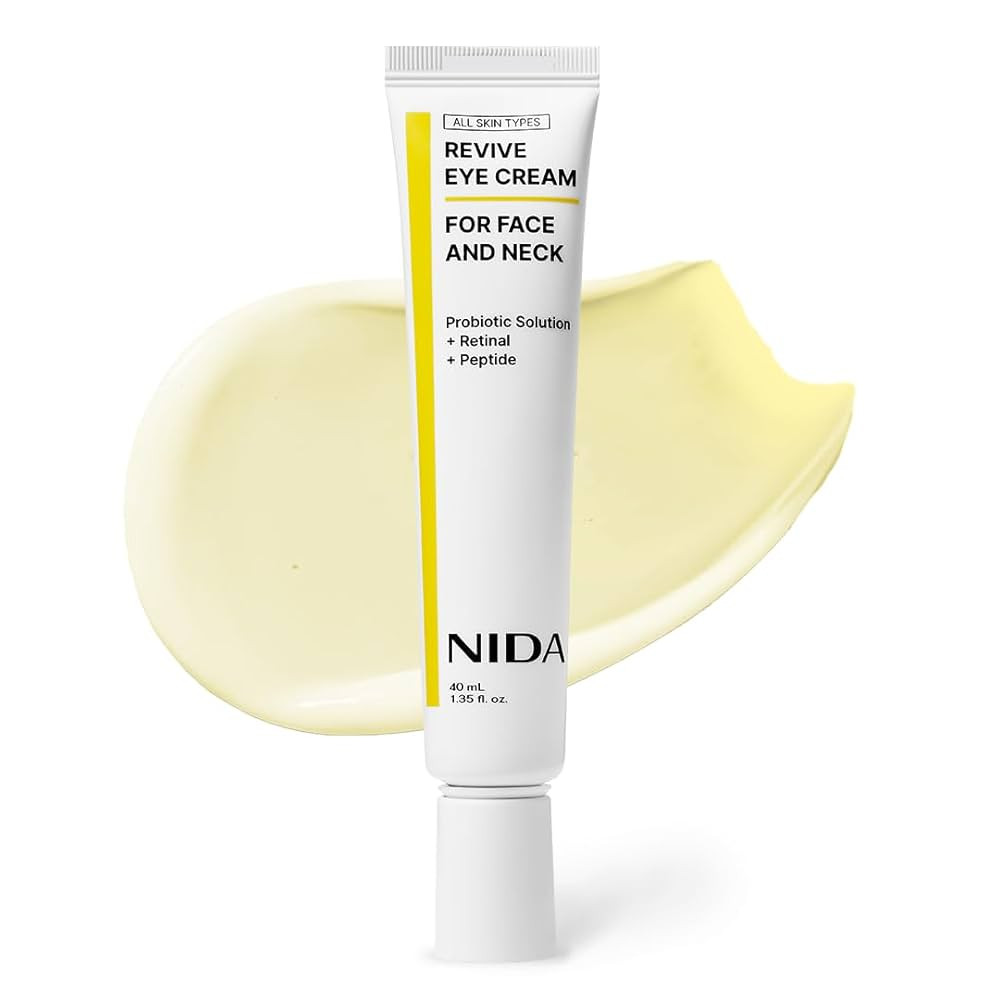 NIDA Revive Eye Cream For Face And Neck | Probiotic Solution, Retinal, Peptide | Wrinkles, Fine L... | Amazon (US)