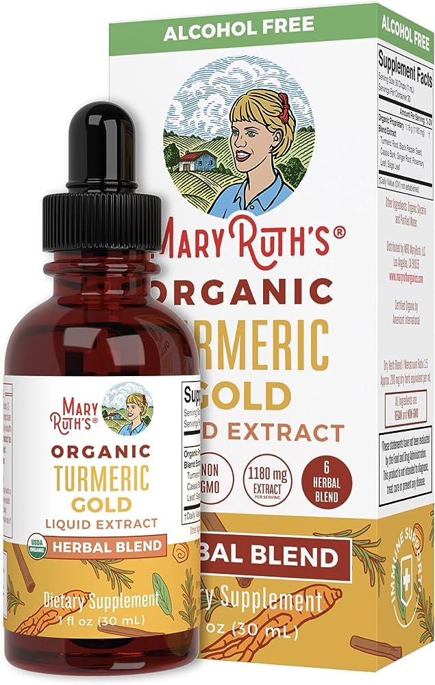 Amazon.com: MaryRuth's Turmeric Gold Liquid Drops | USDA Organic | Herbal Blend Liquid Drops | Tu... | Amazon (US)
