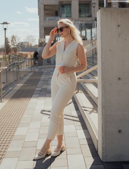 Easy chic monochrome suiting for workwear and spring events 🤍 Use "Amanda10" for 10% off Goelia 

#LTKstyletip #LTKSeasonal #LTKworkwear