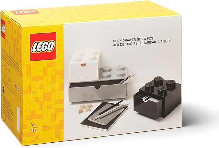 Room Copenhagen Lego Desk Drawer Set - Grey, Black, White… | Amazon (US)