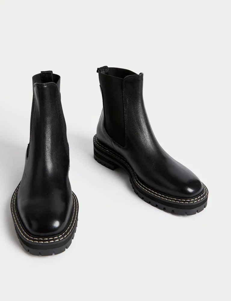 Leather Chelsea Cleated Ankle Boots | Marks & Spencer (UK)