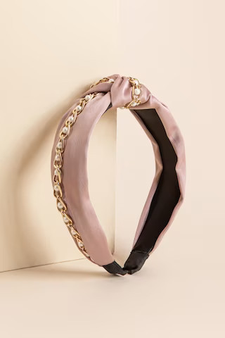 Hannah Pearl Chain Top Knot Headband | Francesca's