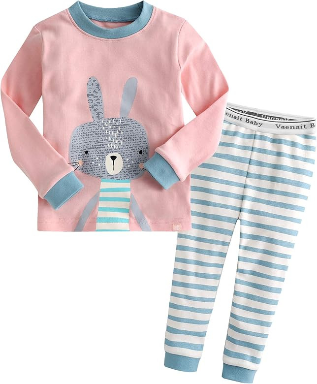 VAENAIT BABY 12M-12Y Infant Kids Toddler Junior Girls Flower Rabbit Easter Sleepwear Cotton Pajamas  | Amazon (US)
