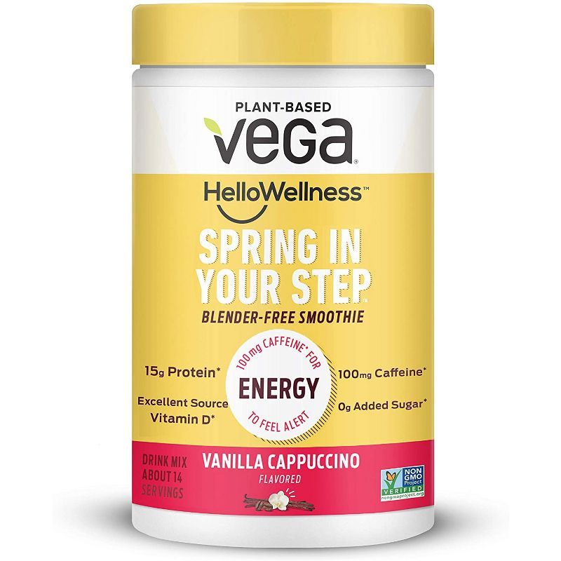 Vega Spring In Your Step Plant Based Vegan Protein Powder - Vanilla Cappuccino - 13.8oz | Target