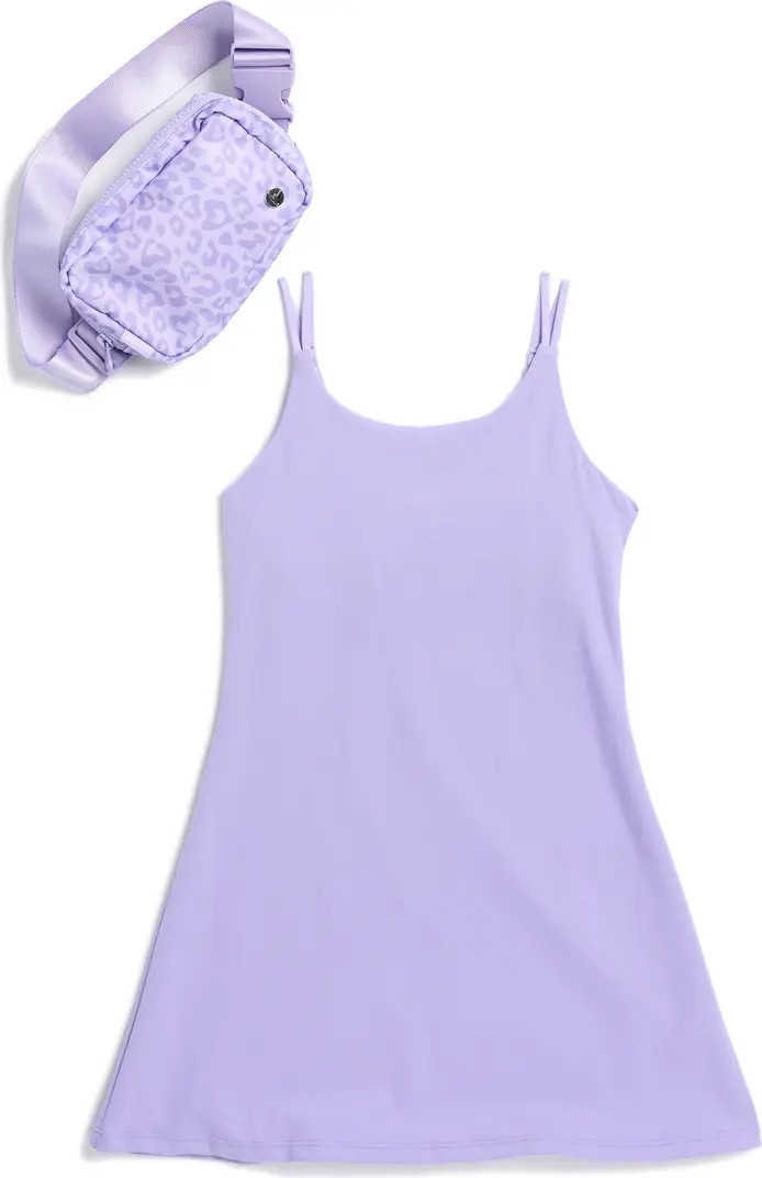 Kids' Brushed Terry Walkabout Dress & Belt Bag Set | Nordstrom Rack