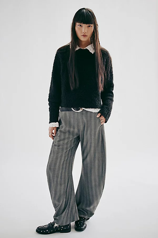 Spotlight Barrel Pinstripe Trousers | Free People (Global - UK&FR Excluded)