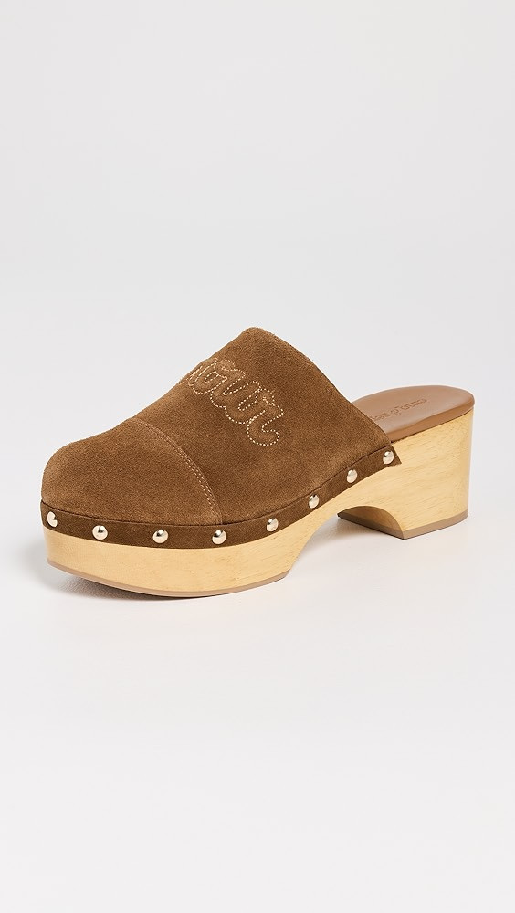 Sydney Studded Suede Clogs | Shopbop