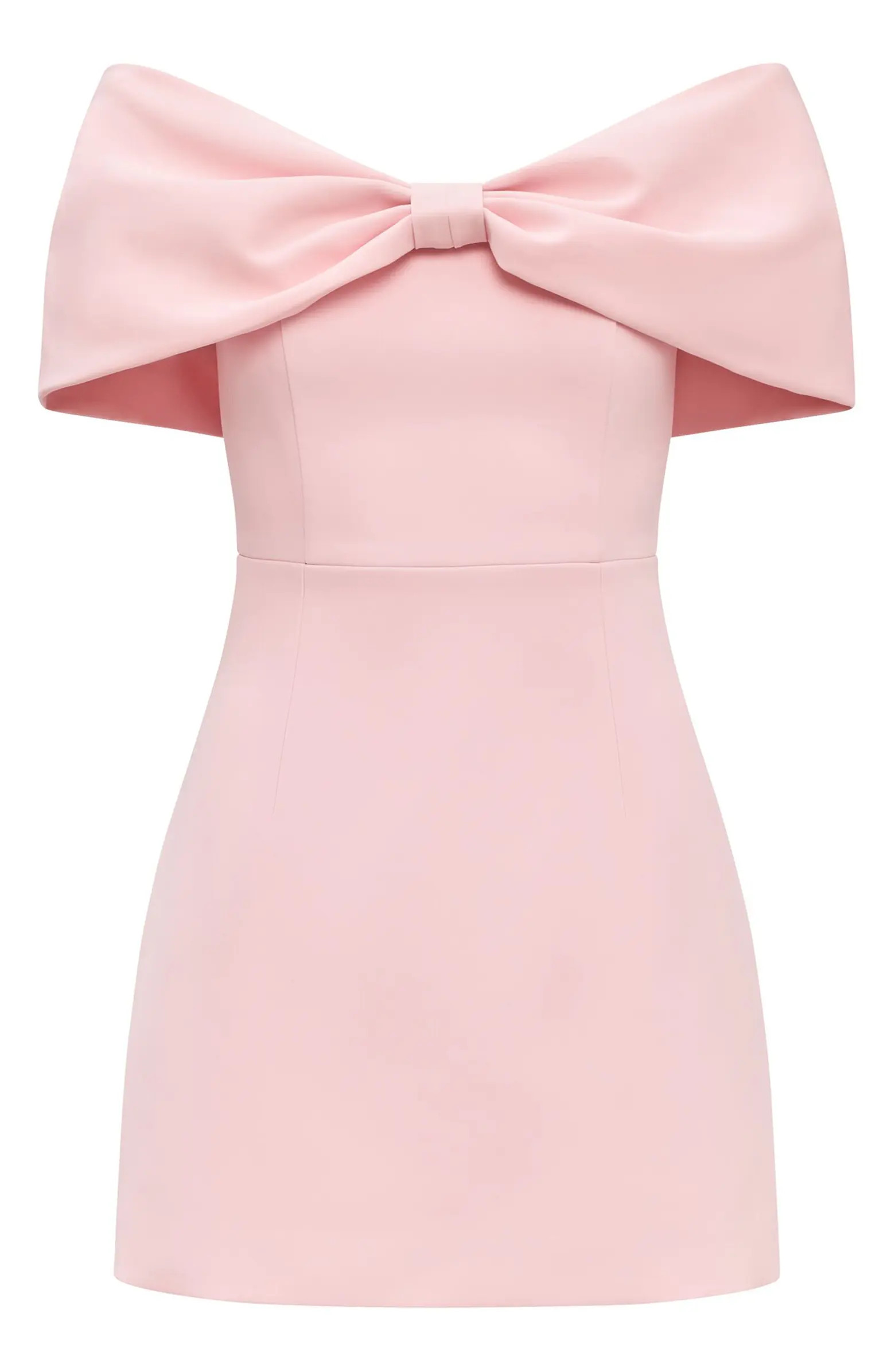 Scottie Off the Shoulder Bow Minidress | Nordstrom