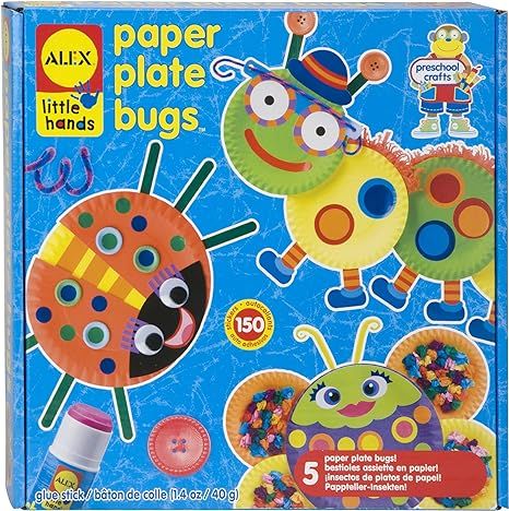 Alex Little Hands Paper Plate Bugs Kids Toddler Art and Craft Activity | Amazon (US)