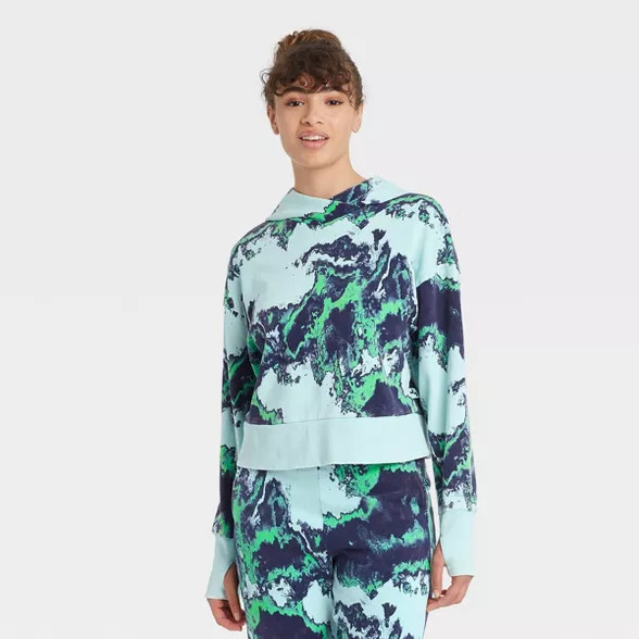 Women's French Terry Acid Wash Hoodie - JoyLab™ | Target