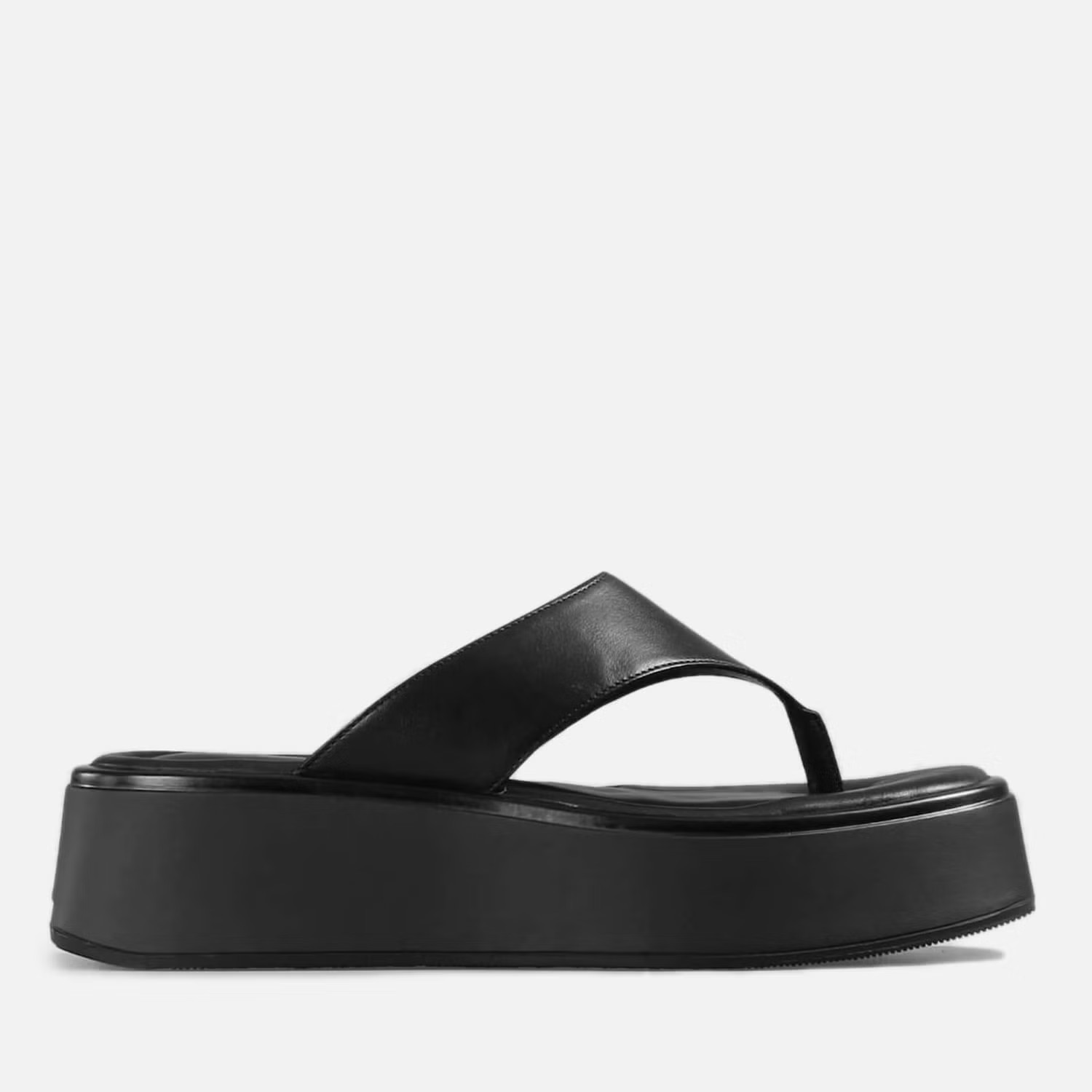 Vagabond Women's Courtney Leather Toe Post Sandals - Black/Black | The Hut (UK)