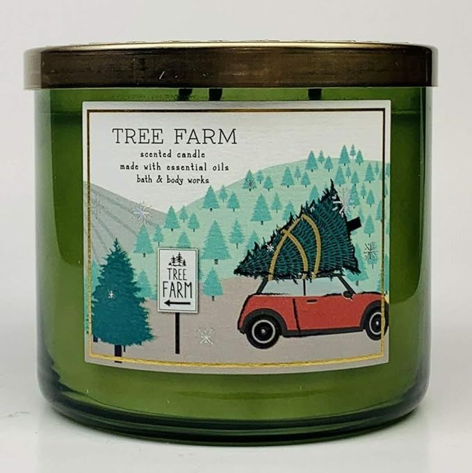 White Barn Bath & Body Works 3-Wick Scented Candle in Tree Farm (Red Car Design) | Amazon (US)