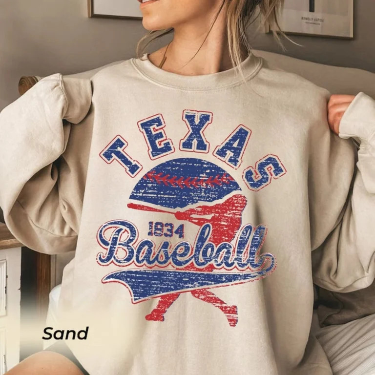 Vintage Mlb 90s Texas Sweater, Rangers Sweatshirt, Baseball Unisex Shirt | Walmart (US)