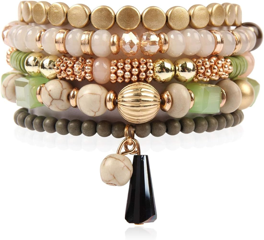 Beaded Tassel Srackable Bracelet  | Amazon (US)