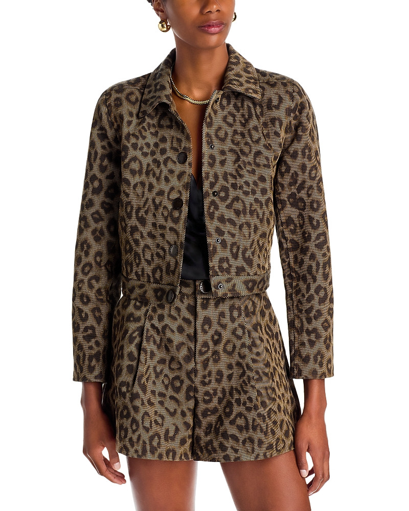 L'Agence Marla Crop Leopard Jacket | Bloomingdale's (US)
