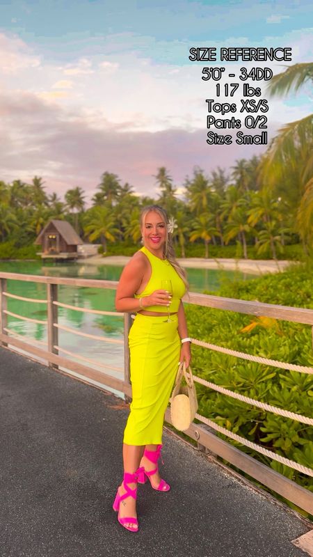 The perfect bright colored midi outfit for vacay. Petite friendly. I’m wearing size small. 

#LTKfindsunder100 #LTKtravel #LTKSeasonal