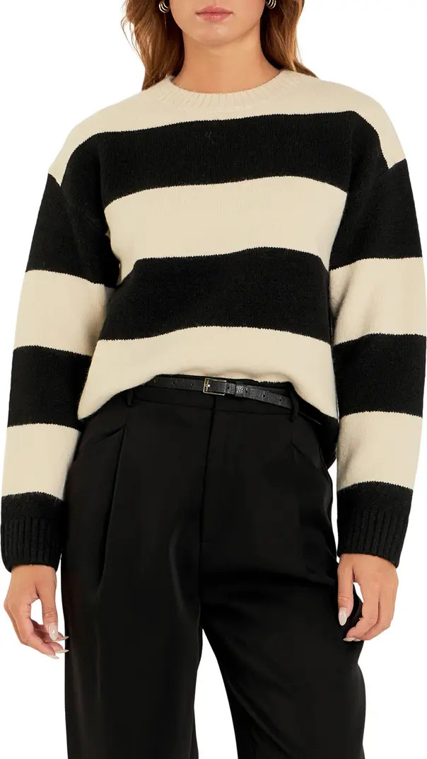 Bold Stripe Crewneck Sweater | Nordstrom