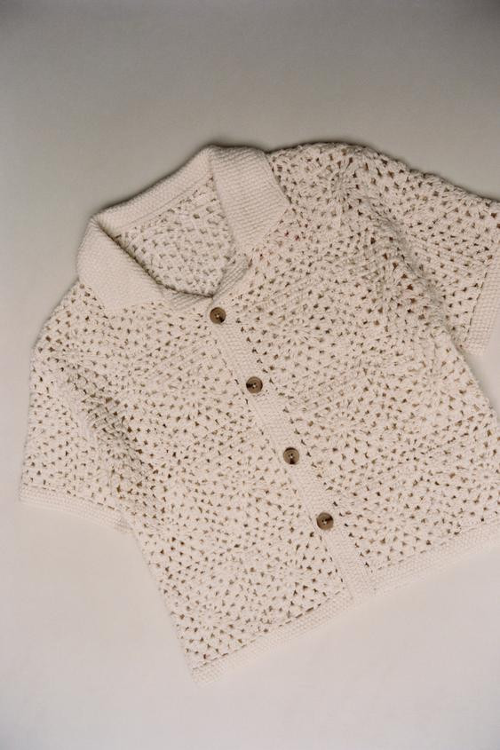 CROCHET KNIT SHIRT | Zara US