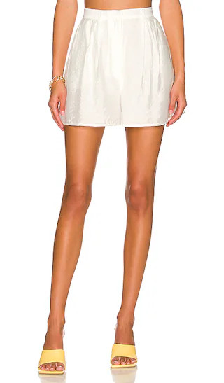 Maise Satin Short in Ivory | Revolve Clothing (Global)