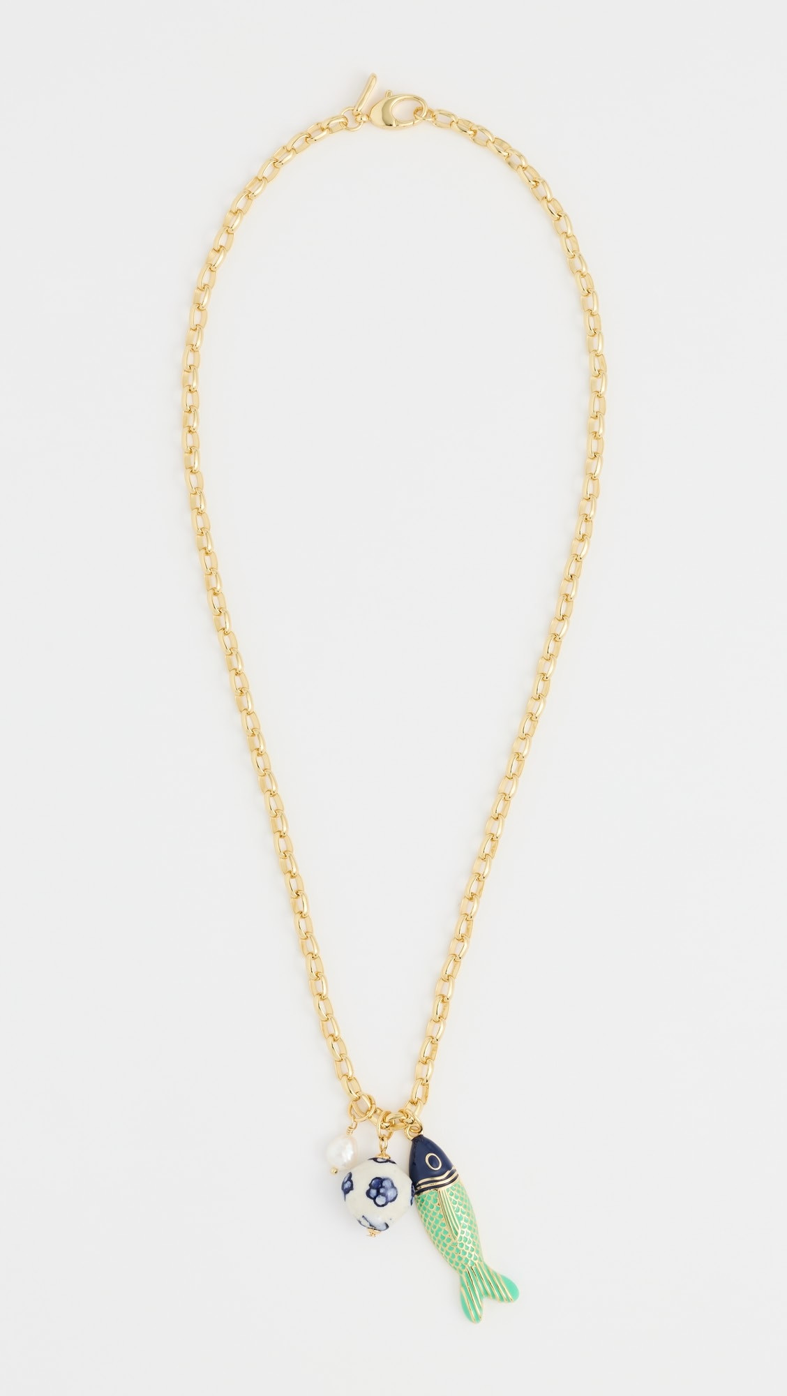 Long Chain Fish Charm Necklace | Shopbop