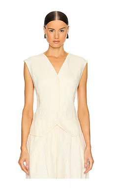 St. Agni Minimal Tailored Vest in Ivory from Revolve.com | Revolve Clothing (Global)