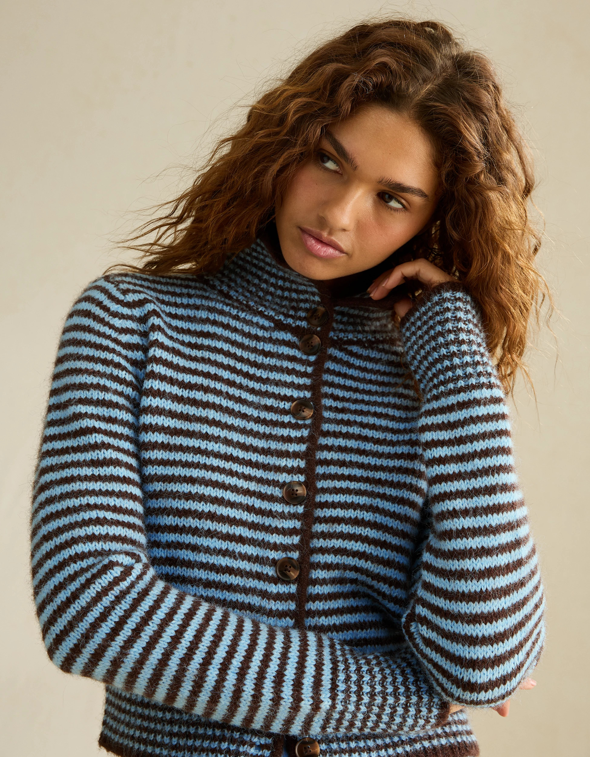 AE Mock Neck Cardigan Sweater | American Eagle Outfitters (US & CA)
