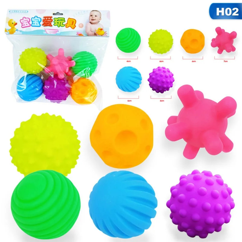 KABOER Hot Baby Toy 6pcs /Set Multi Textured Soft Rubber Ball For Baby Fitness Children Kids Trai... | Walmart (US)