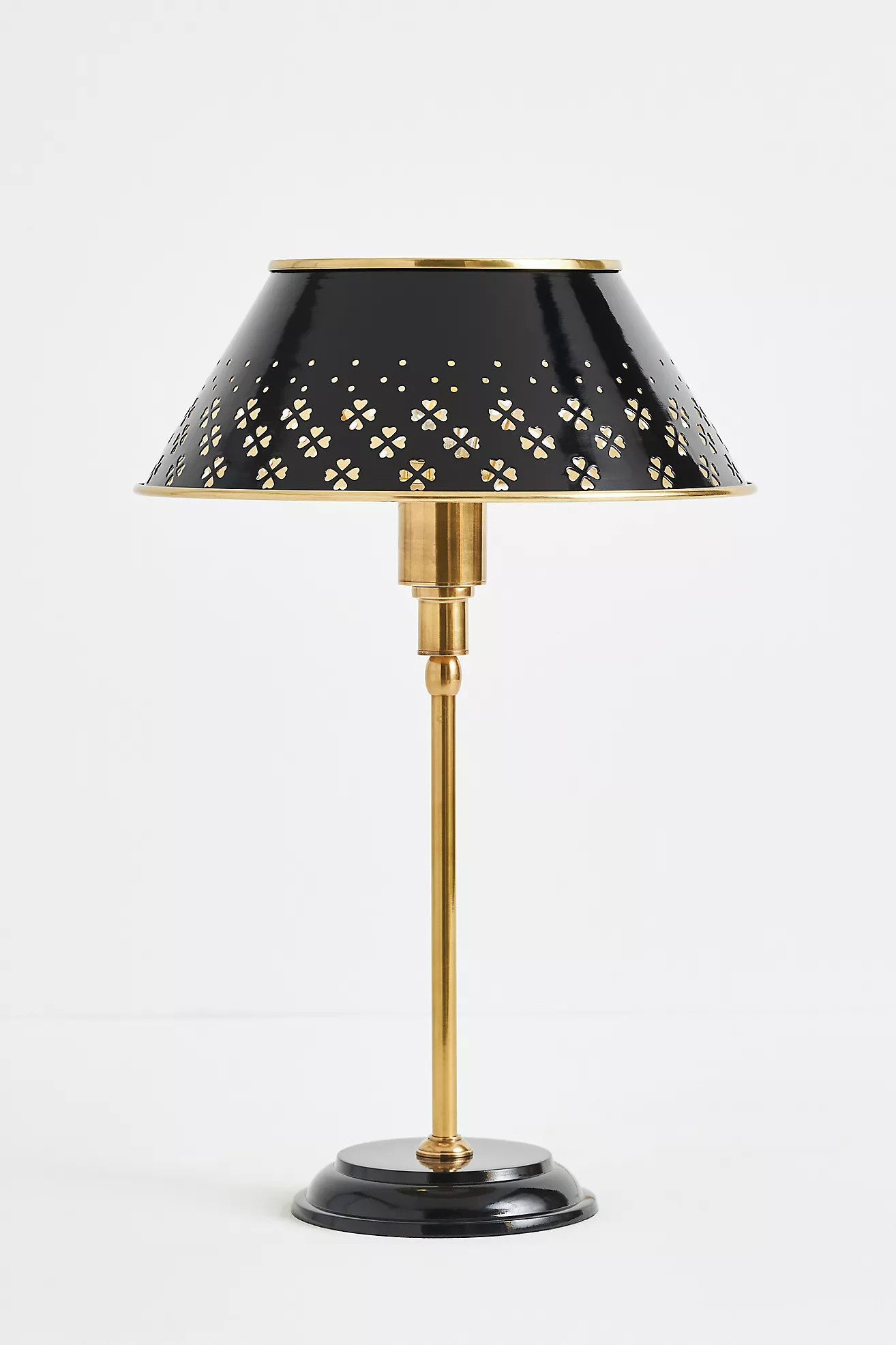 Amilia Enameled Brass Perforated Table Lamp | Anthropologie (US)