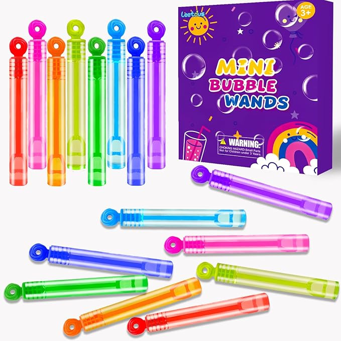 Party Goodie Bag Stuffer Fillers for Kids, 32 Pack Mini Bubble Wand Toys Gifts for Toddlers, Smal... | Amazon (US)