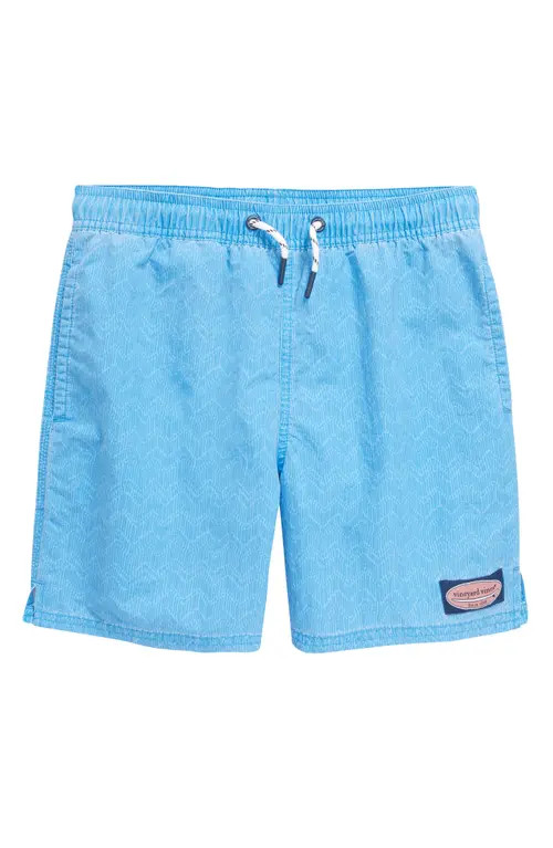 vineyard vines Kids' Island Chappy Swim Trunks in A442 Neon at Nordstrom | Nordstrom