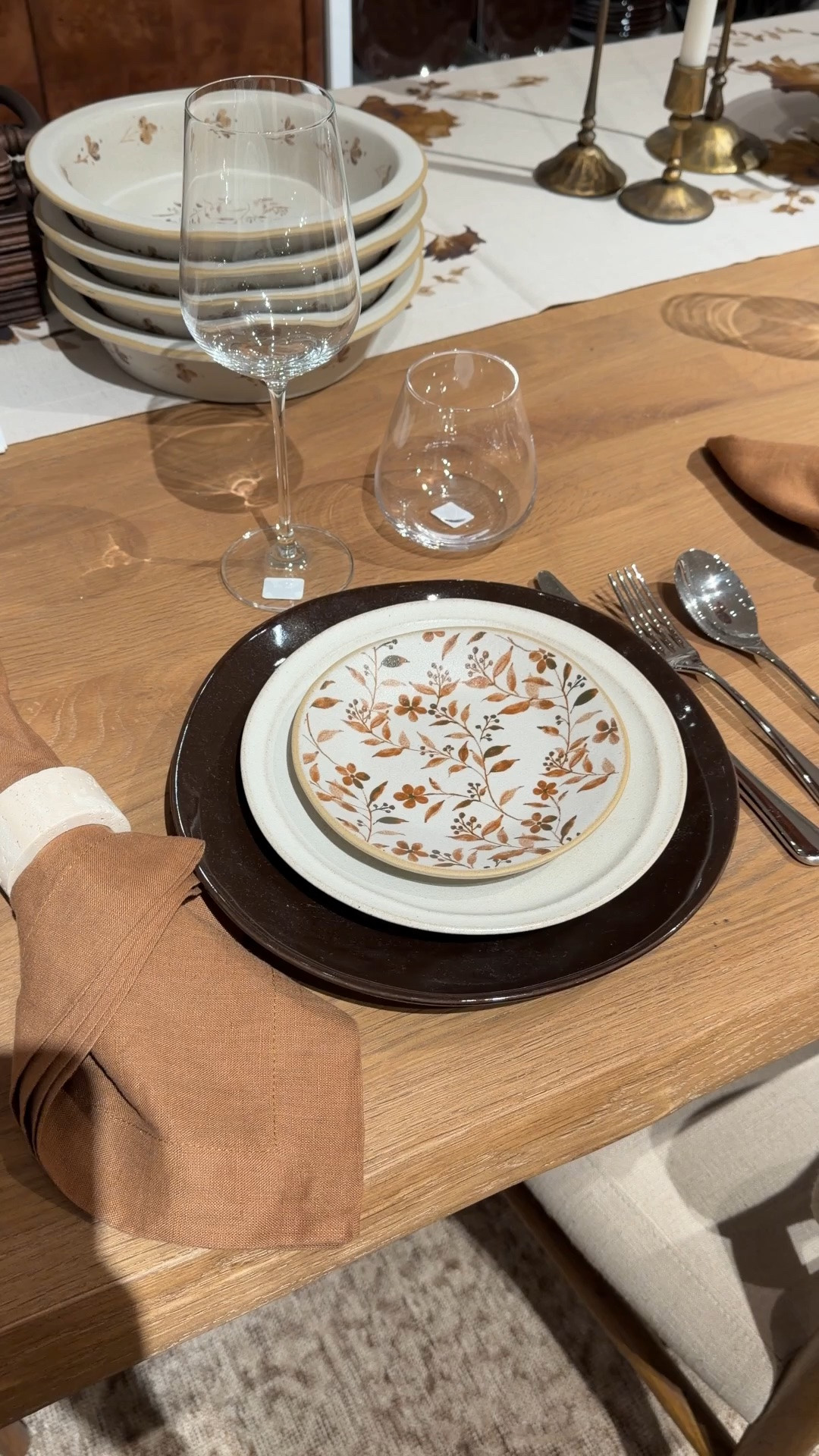 Tabletop Tuesday! 🍂🍽️🤎 One of my favorite fall dinnerware collections is back at Crate & Barrel! The Marin Botanical Natural Appetizer Plates feature the prettiest tonal brown florals with a vintage-inspired feel that’s perfect for autumn tablescapes. 🍁 I love the mix of the botanical pattern, speckled finish, and organic shape for creating a warm, collected table. 🥂 I’ve linked them in my LTK!  🌾 @Crate & Barrel #tabletoptuesday #tablescape #dinnerware

#LTKHome #LTKSeasonal #LTKSaleAlert