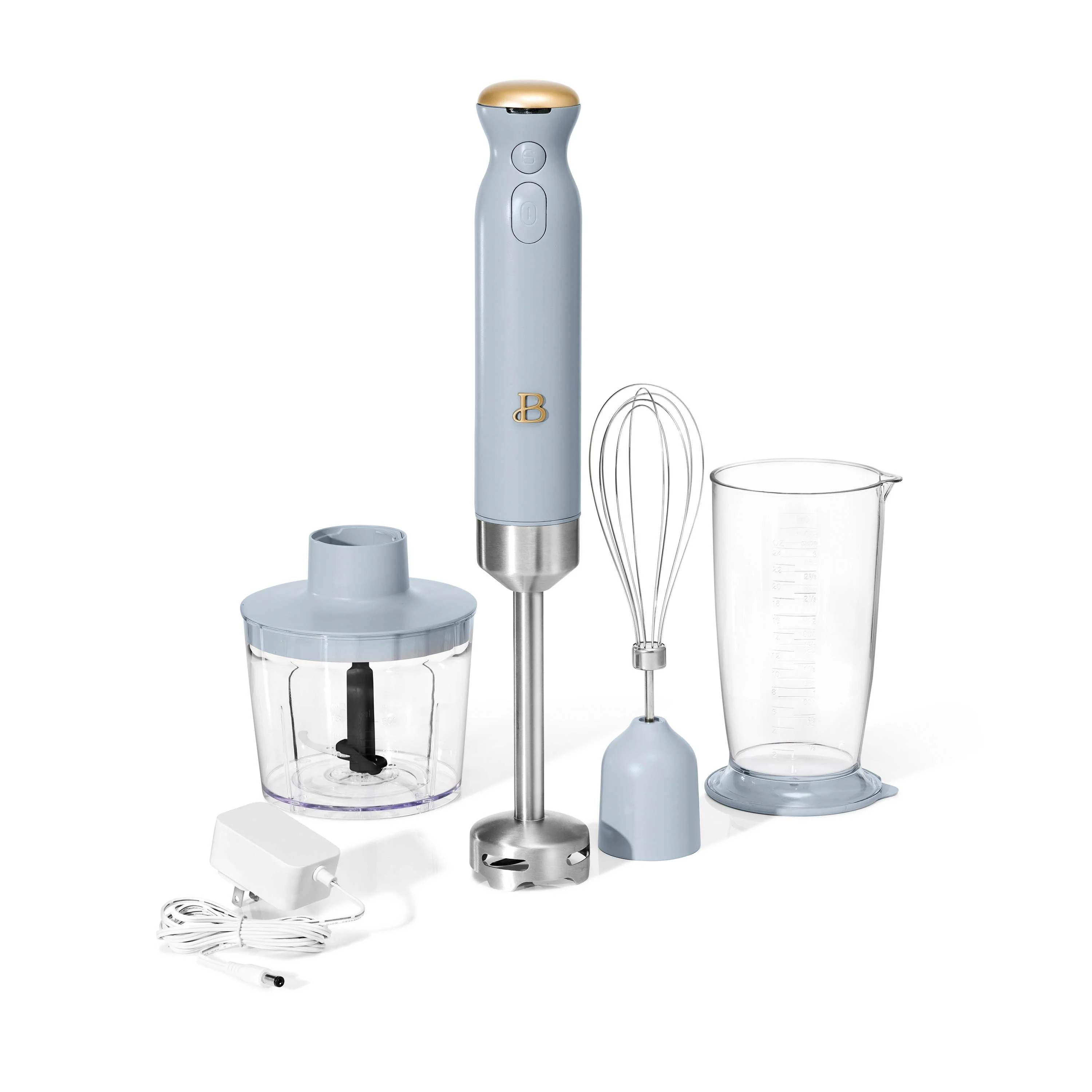 Beautiful Cordless Immersion Blender with Chopper, Whisk & Measuring Cup, Cornflower Blue by Drew... | Walmart (US)