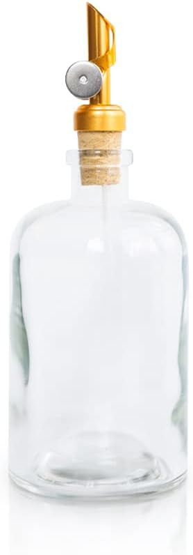 Rail19 Clear Glass Mouthwash Dispenser with Metal Pour Spout | Cooking Oil and Vinegar Dispenser ... | Amazon (US)