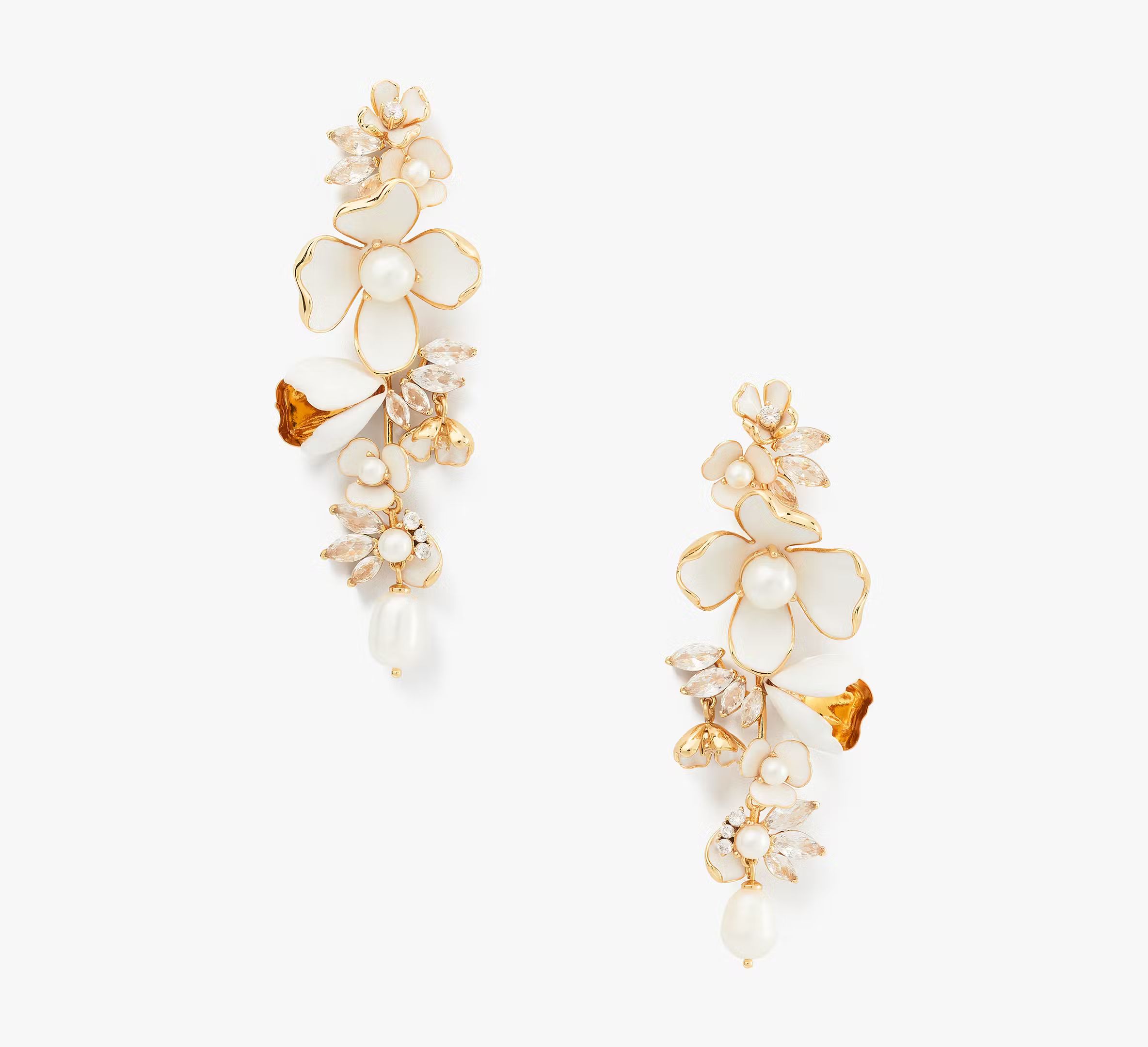 Kate Spade Bouquet Toss Statement Earrings, White | Kate Spade (US)