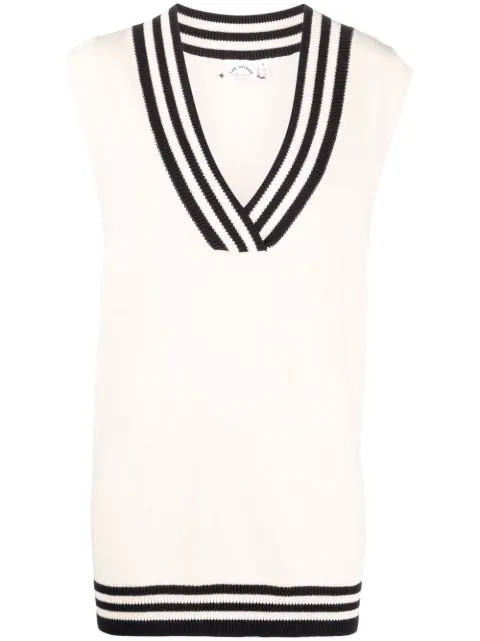 The Upside Sunmore Phoenix stripe-trimmed Knitted Vest - Farfetch | Farfetch (CN)
