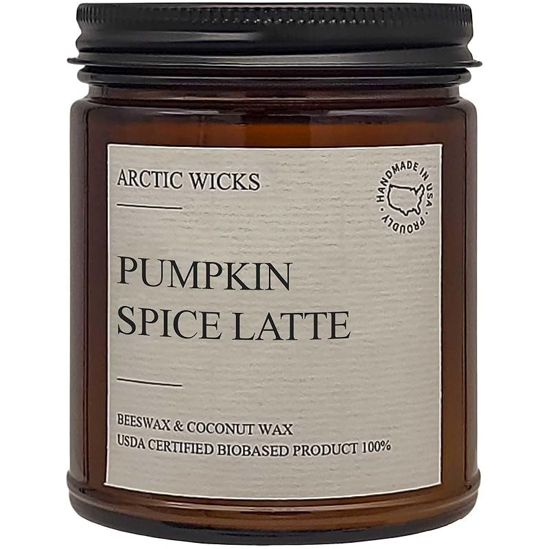 Pumpkin Spice Latte | Arctic Wicks Handmade Scented Coconut Beeswax Candles | Natural Coconut Bee... | Amazon (US)