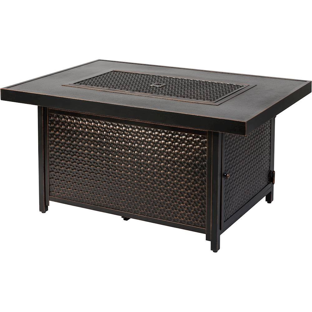 Fire Sense Weyland Rectangular Aluminum LPG Fire Pit Antique Bronze 62750 - Best Buy | Best Buy U.S.