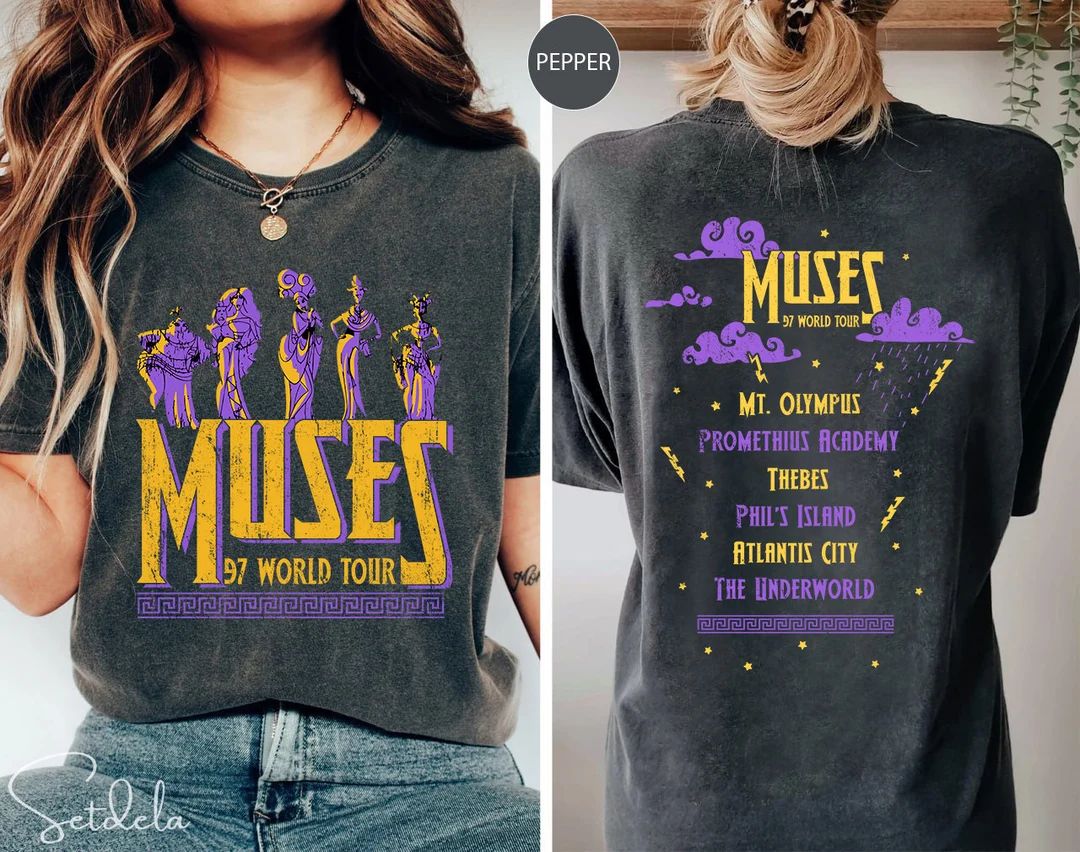 Vintage 2-sided Disney Hercules Shirt, Retro the Muses 97 World Tour T-shirt, Mt Olympus Underwor... | Etsy (US)