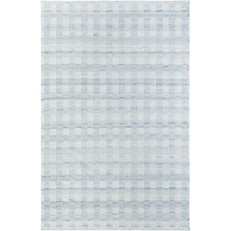 Lavande Plaid Wool Area Rug in Gray | Wayfair North America