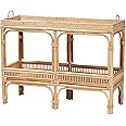 bali & pari Lombok Natural Rattan Console Table, 2-Tier | Amazon (US)