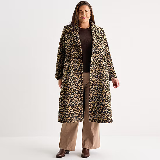 Liz Claiborne Womens Plus Heavyweight Car Coat | JCPenney