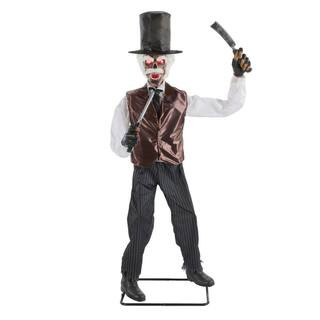 7 ft. Grave & Bones Animated LED Zombie Barber H15 | The Home Depot